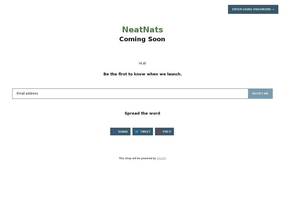 neatnats.com — Shopify storefront screenshot