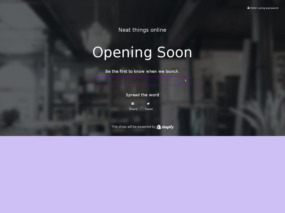 neatthingsonline.com shopify website screenshot