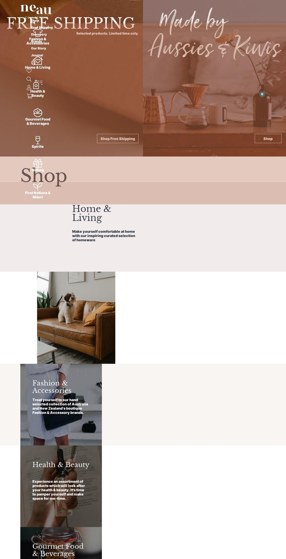 neaucollective.com shopify website screenshot