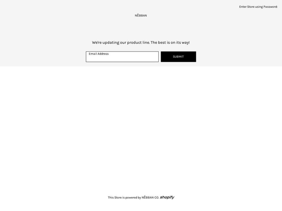 nebban.com — Shopify storefront screenshot