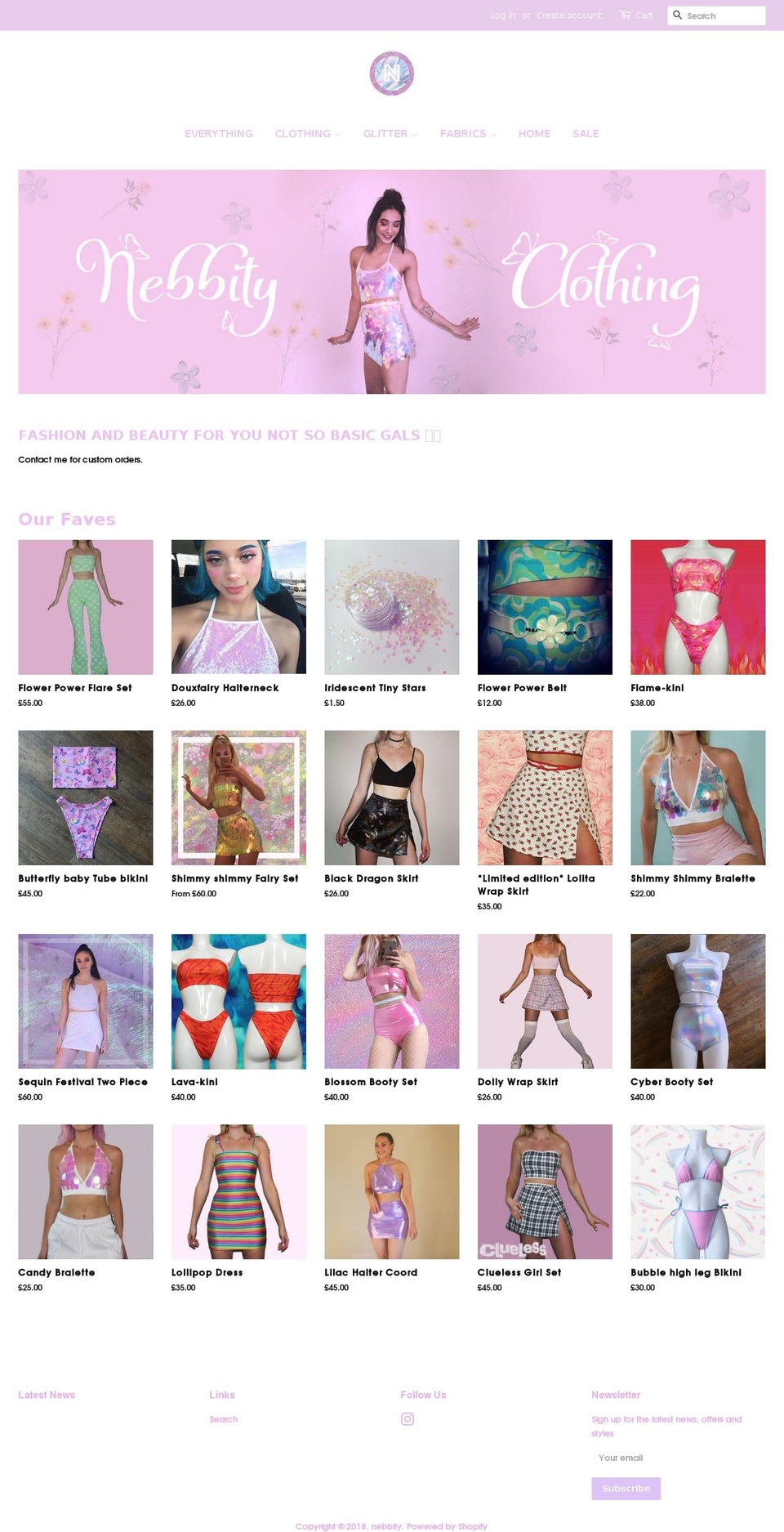 nebbity.com — Shopify storefront screenshot
