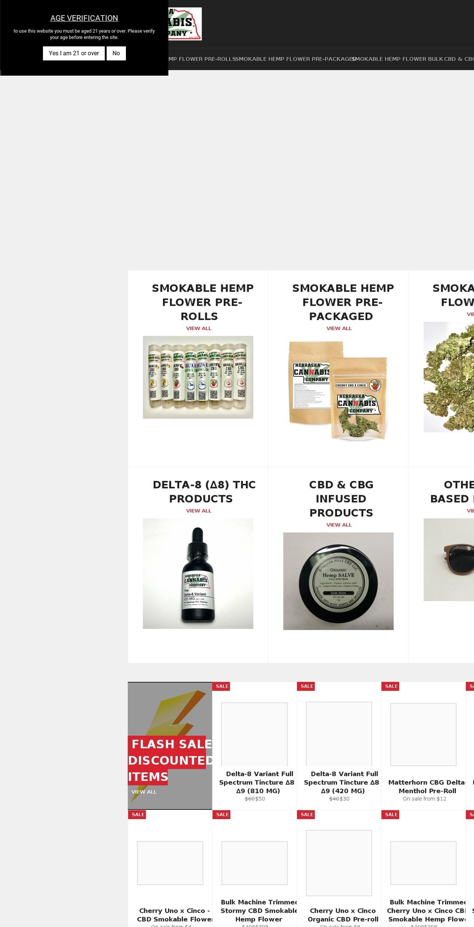 nebraska-cannabis.com shopify website screenshot