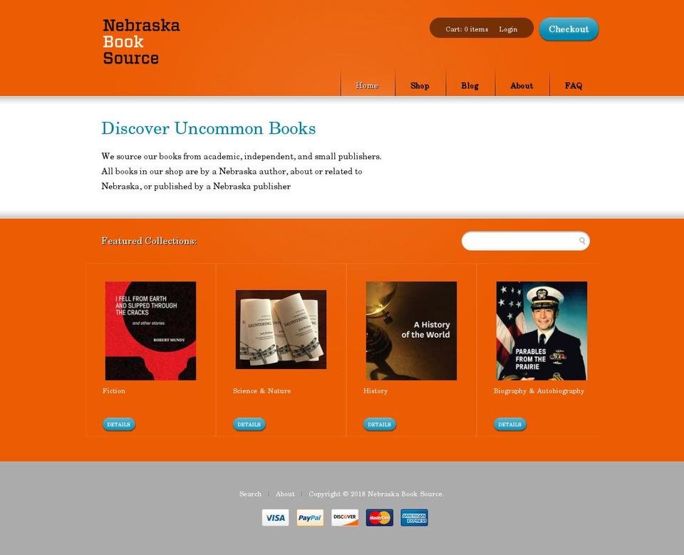 mono Shopify theme site example nebraskabooksource.com