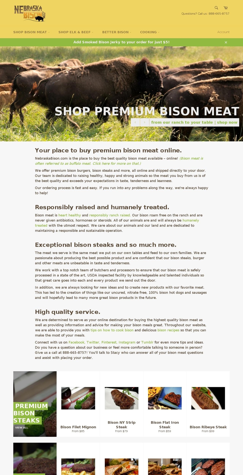 nebraskabuffalo.com shopify website screenshot