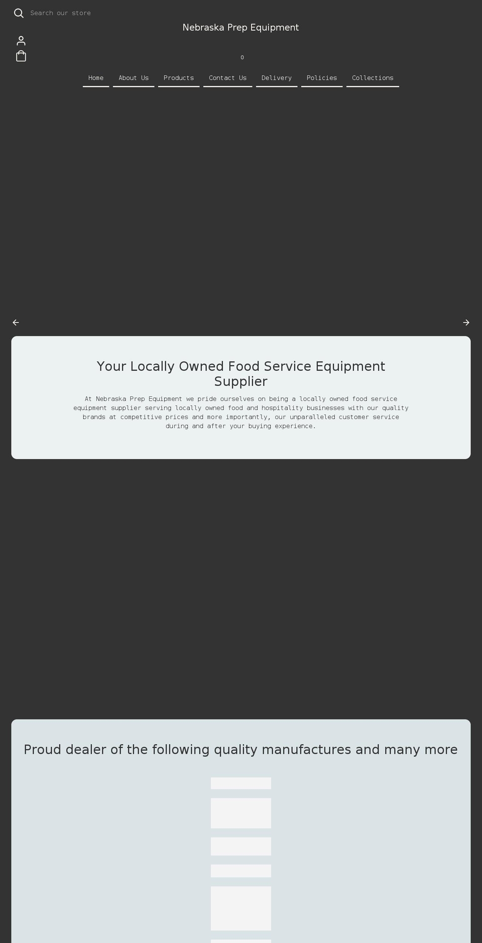 nebraskaprepequipment.com shopify website screenshot