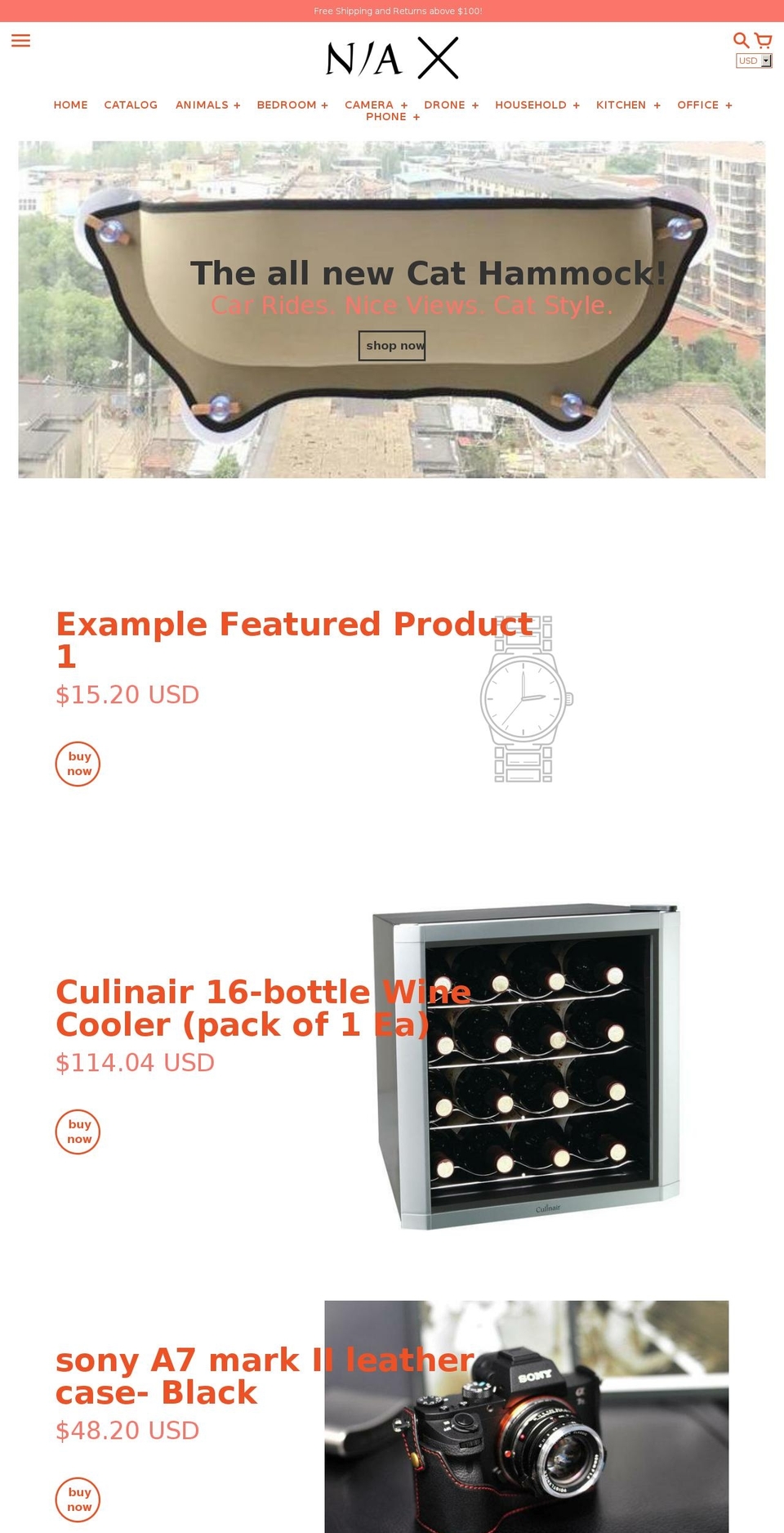 neccessaries.com — Shopify storefront screenshot