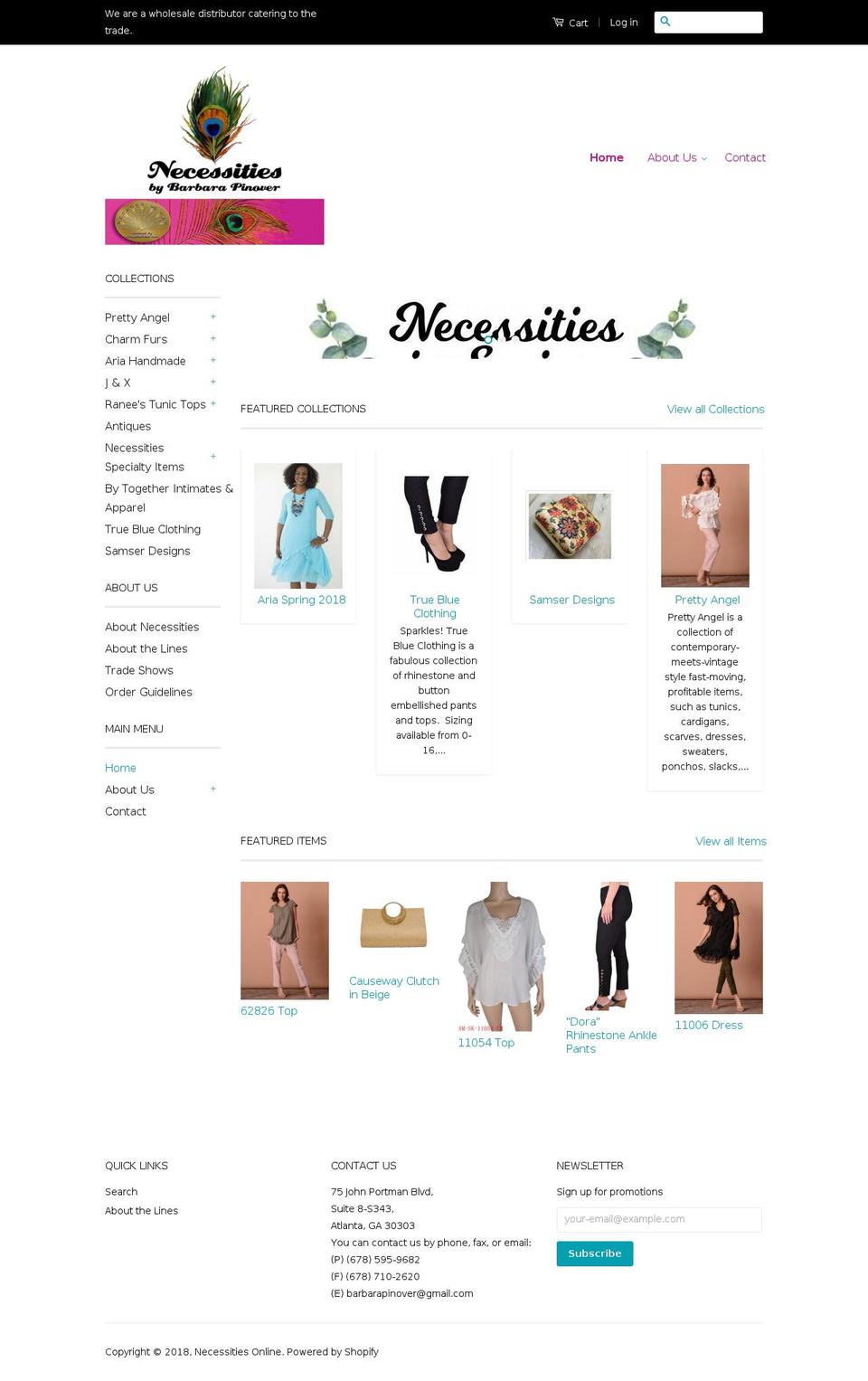 necessities-online.com shopify website screenshot