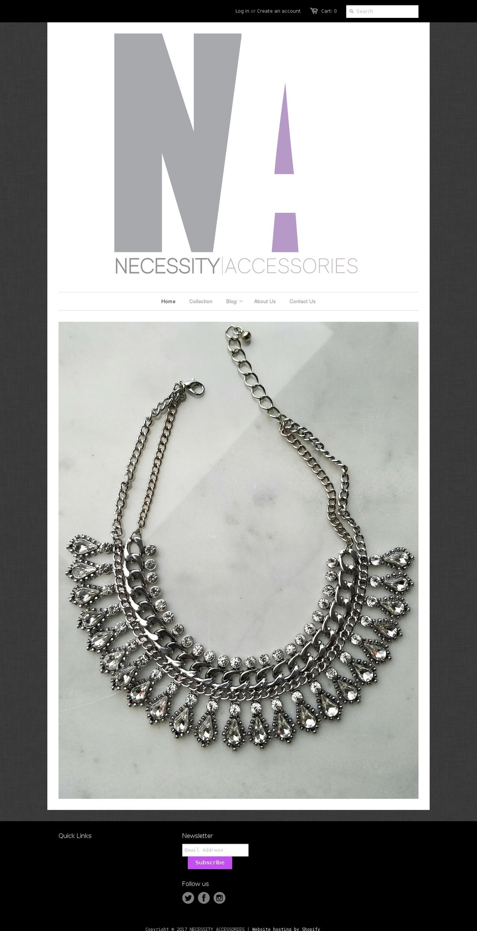 necessityaccessorie.com shopify website screenshot