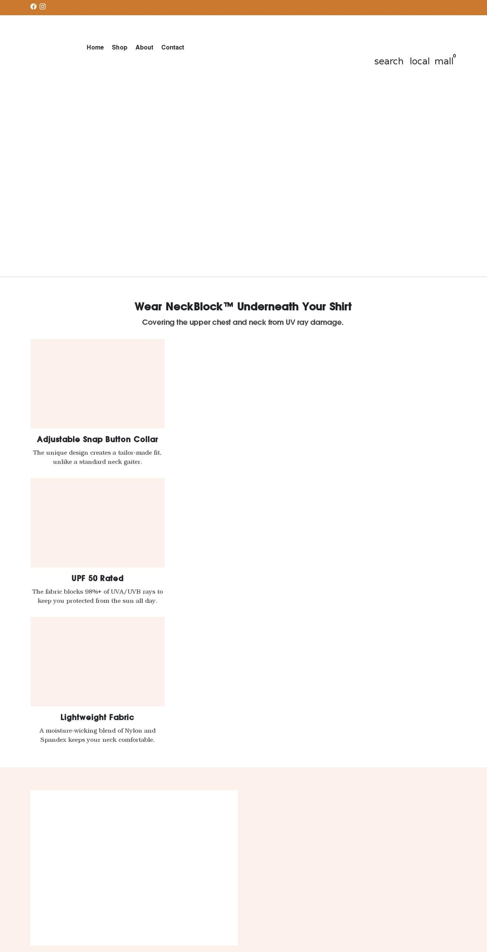 neckblock.com shopify website screenshot