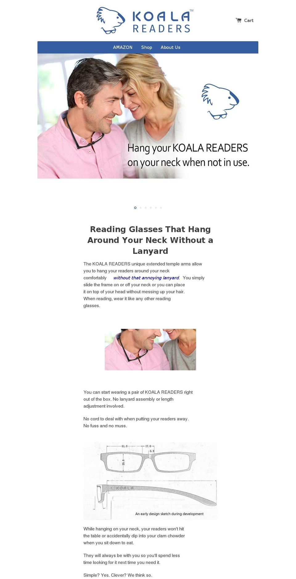 neckhangingeyewear.com — Shopify storefront screenshot