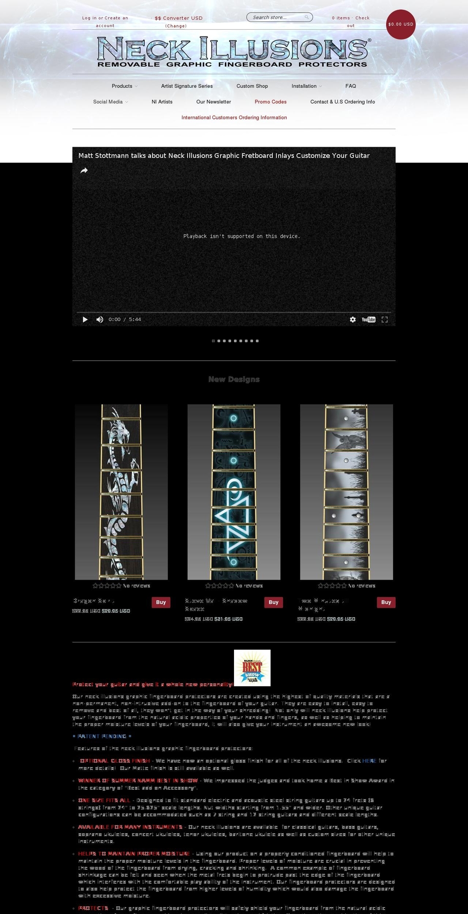 neckillusions.com shopify website screenshot