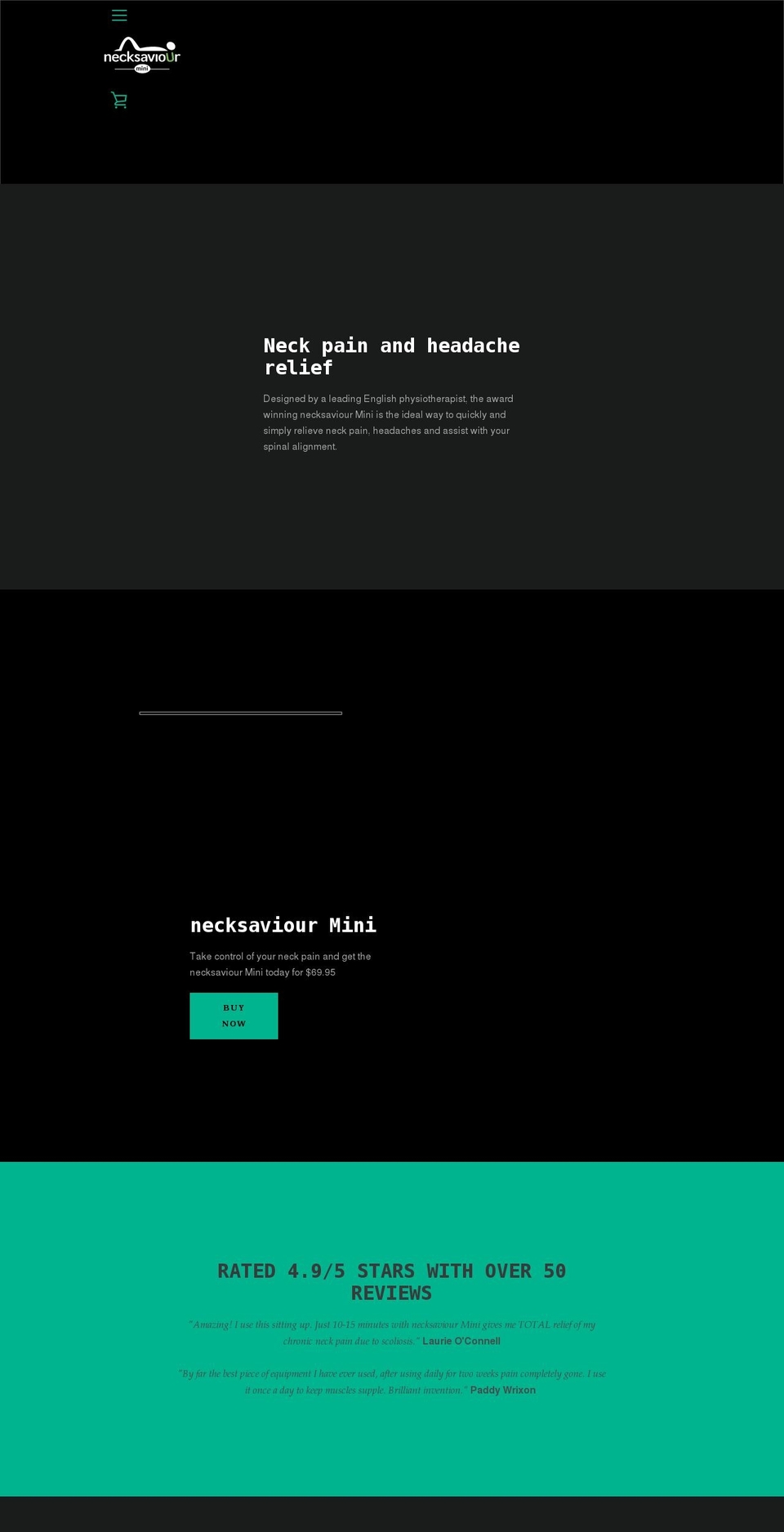 necksaviour.com.au shopify website screenshot