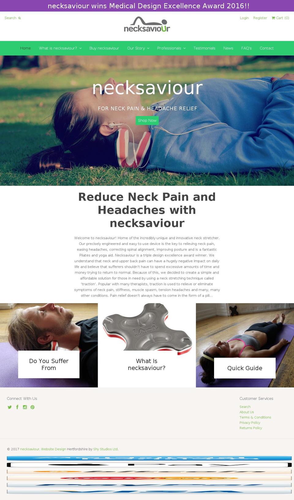 necksaviour.com shopify website screenshot