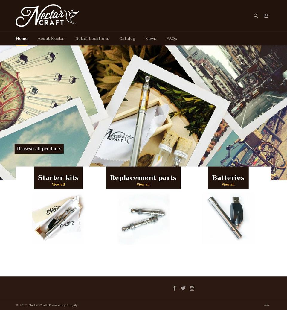 nectarcraftoils.com shopify website screenshot