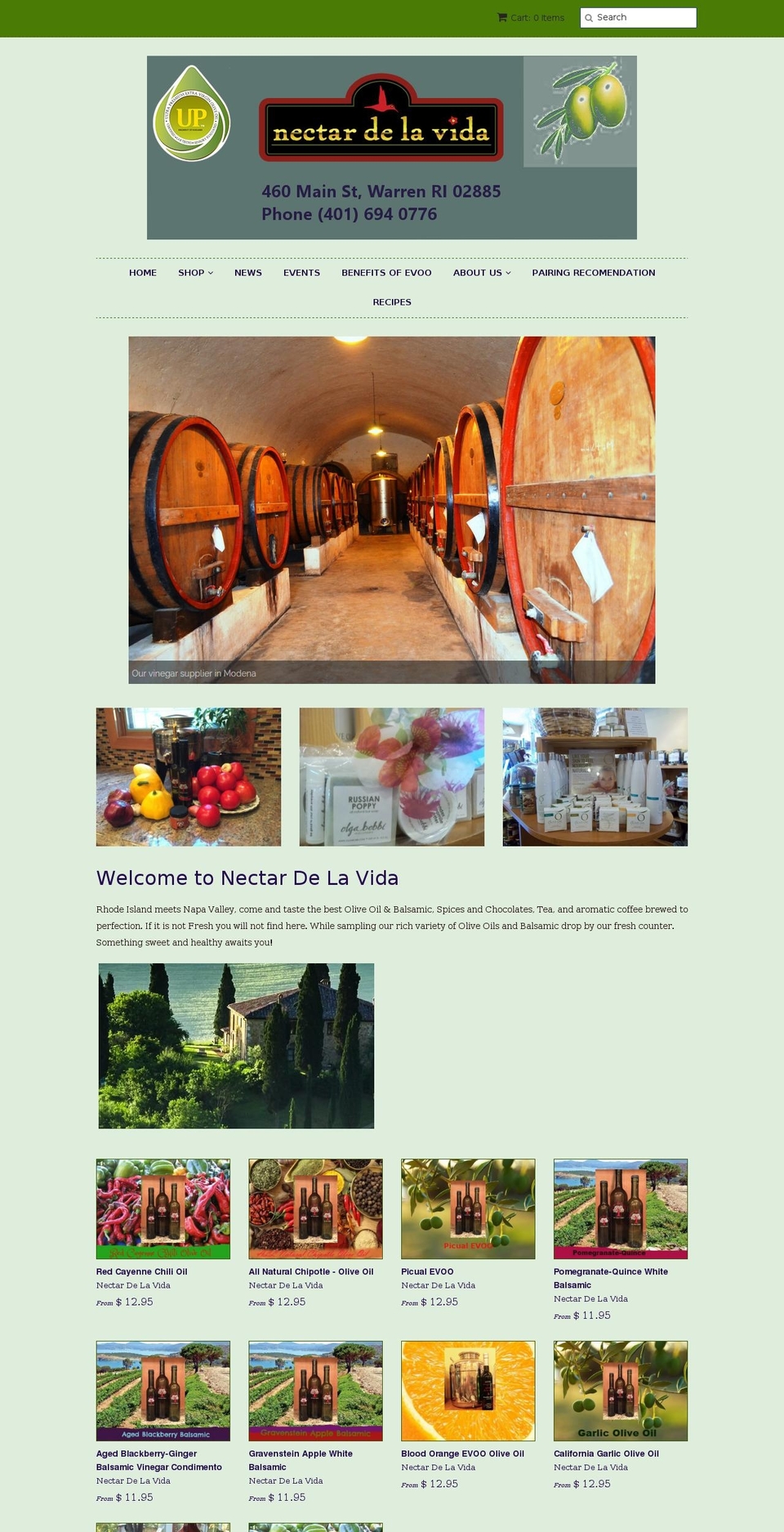 nectardelavida.com shopify website screenshot