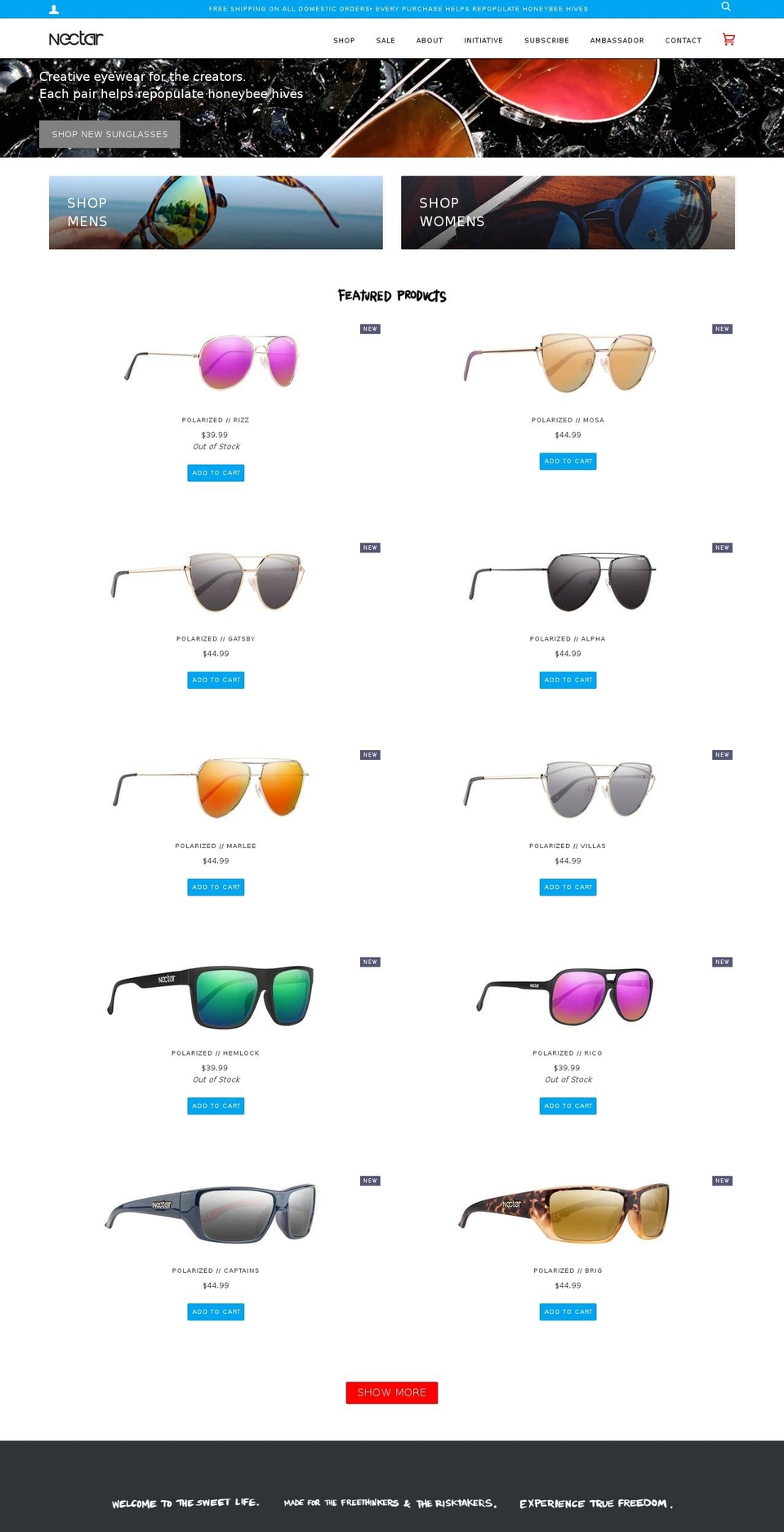 nectargear.com shopify website screenshot