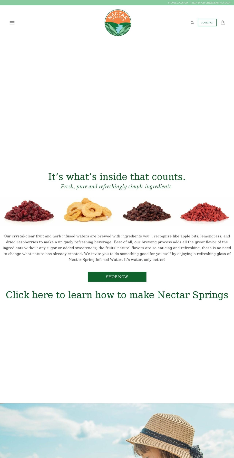 nectarsprings.com shopify website screenshot