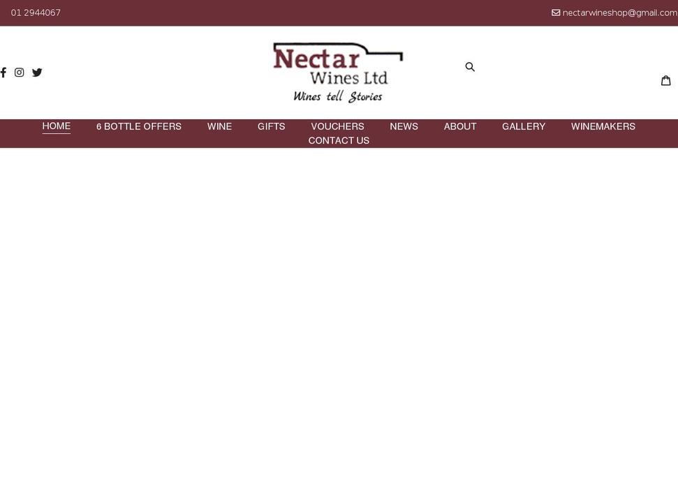 nectarwines.com shopify website screenshot