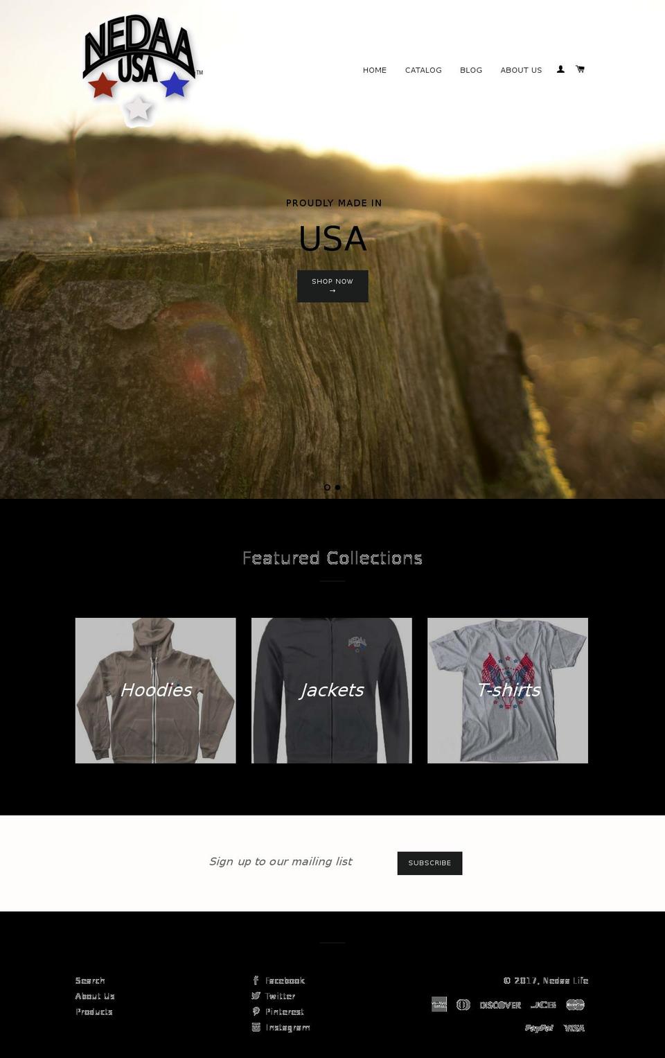 nedaasomething.com shopify website screenshot