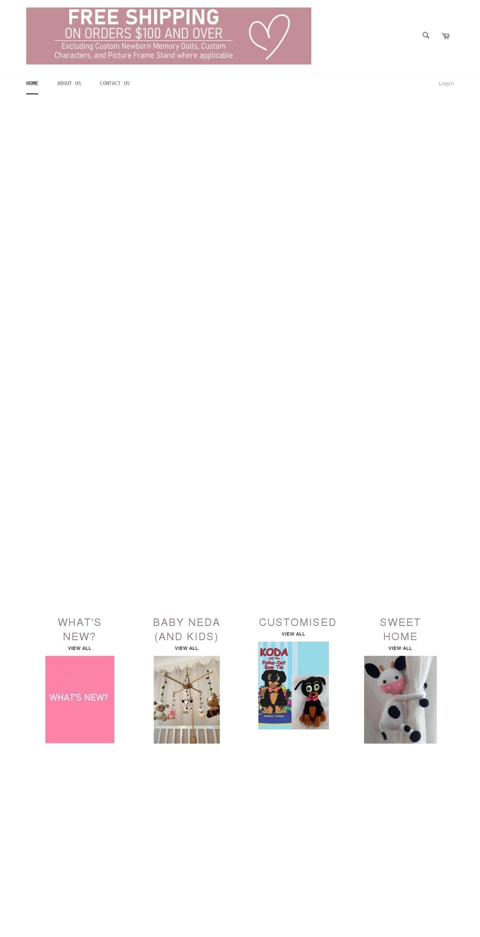 nedastreasures.com.au shopify website screenshot