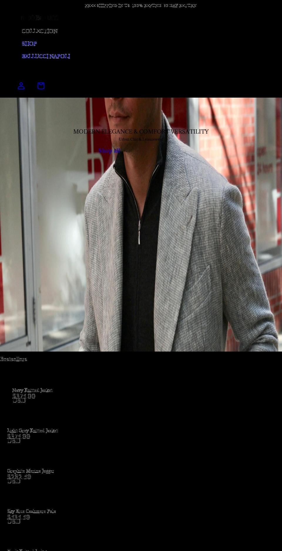 nedobellucci.com shopify website screenshot