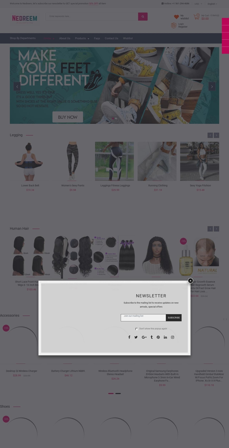 nedreem.com shopify website screenshot