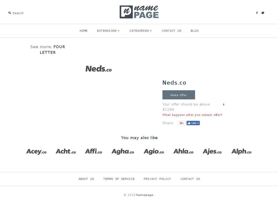 neds.co shopify website screenshot