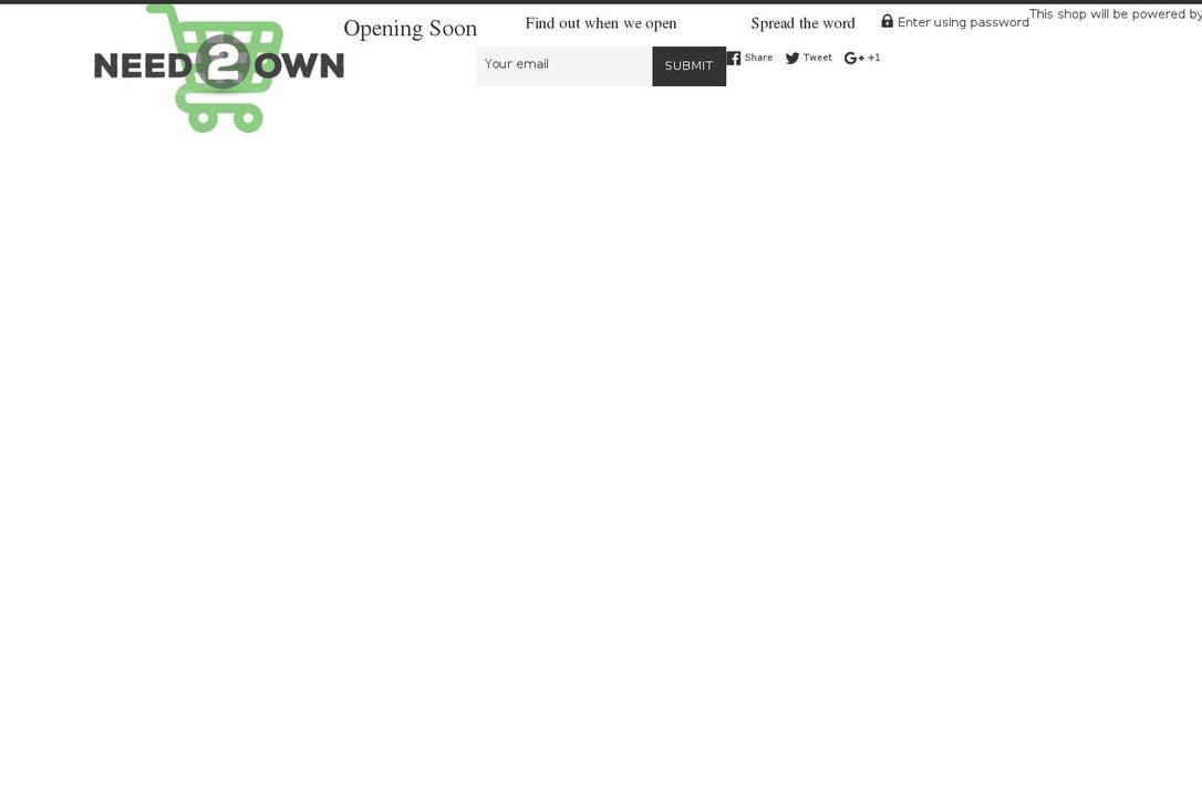 need2own.com shopify website screenshot