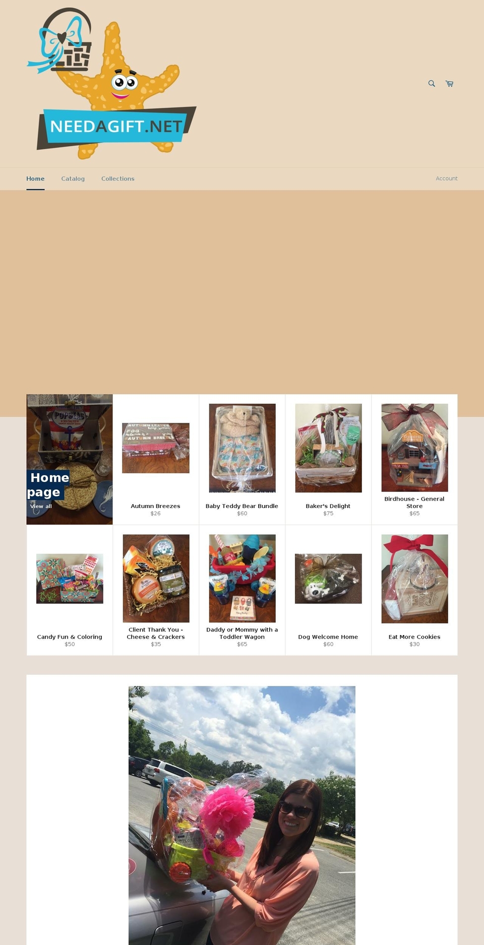 needagift.net shopify website screenshot