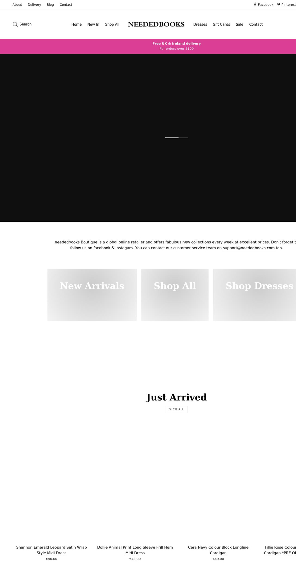 neededbooks.com shopify website screenshot