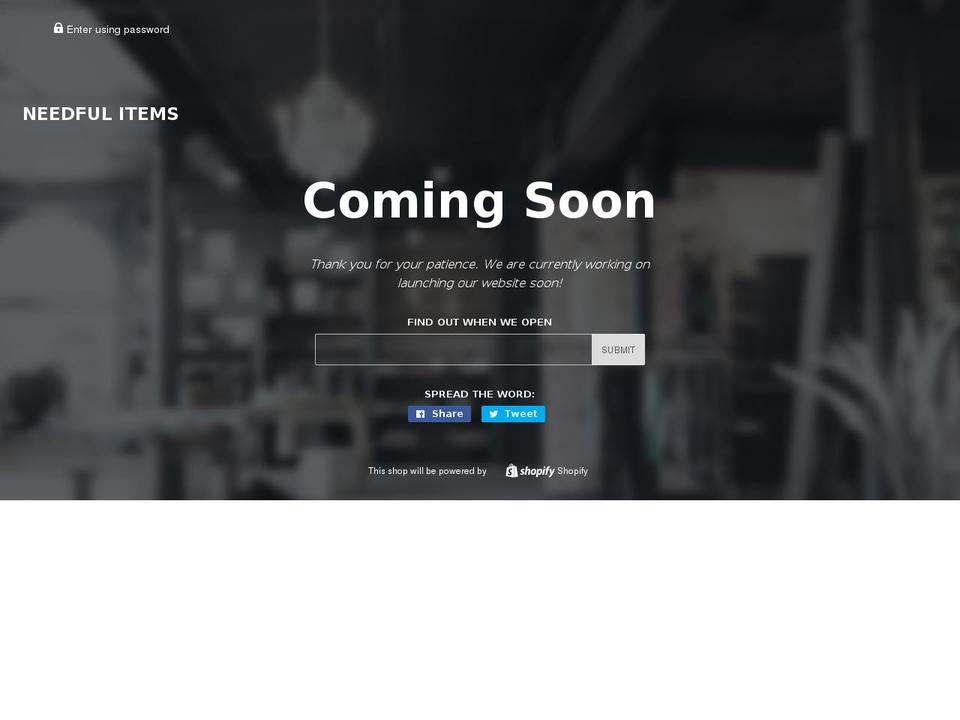 needfulitems.com shopify website screenshot
