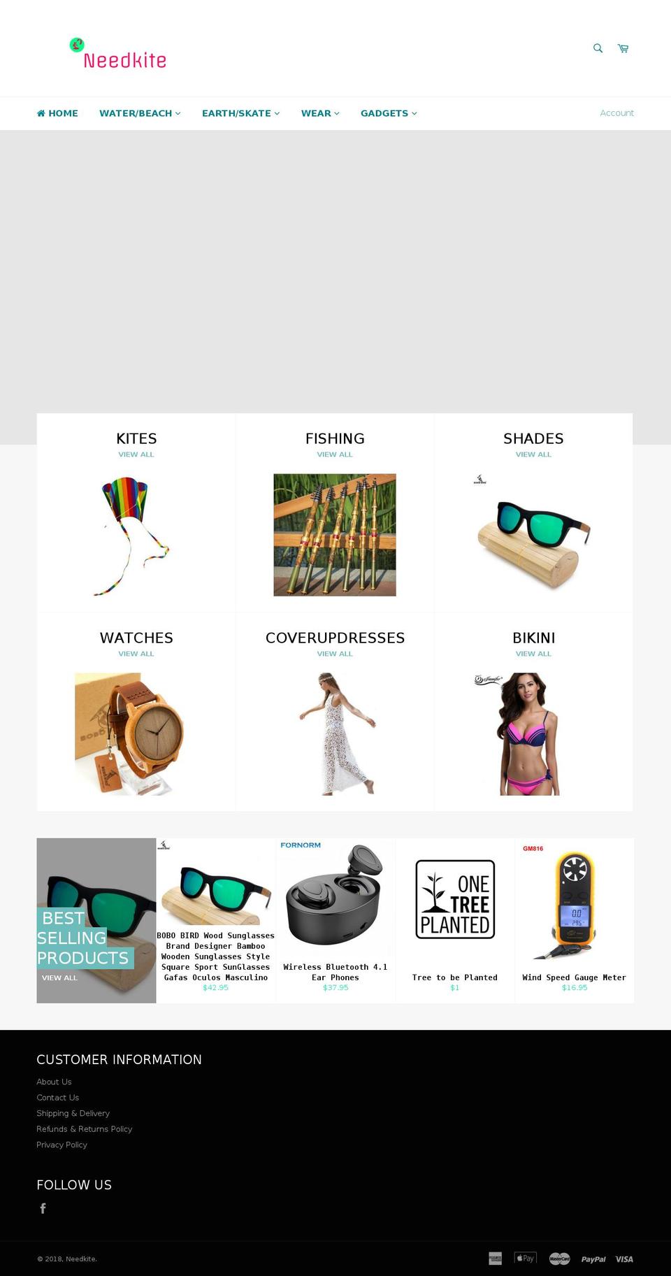 needkite.com — Shopify storefront screenshot