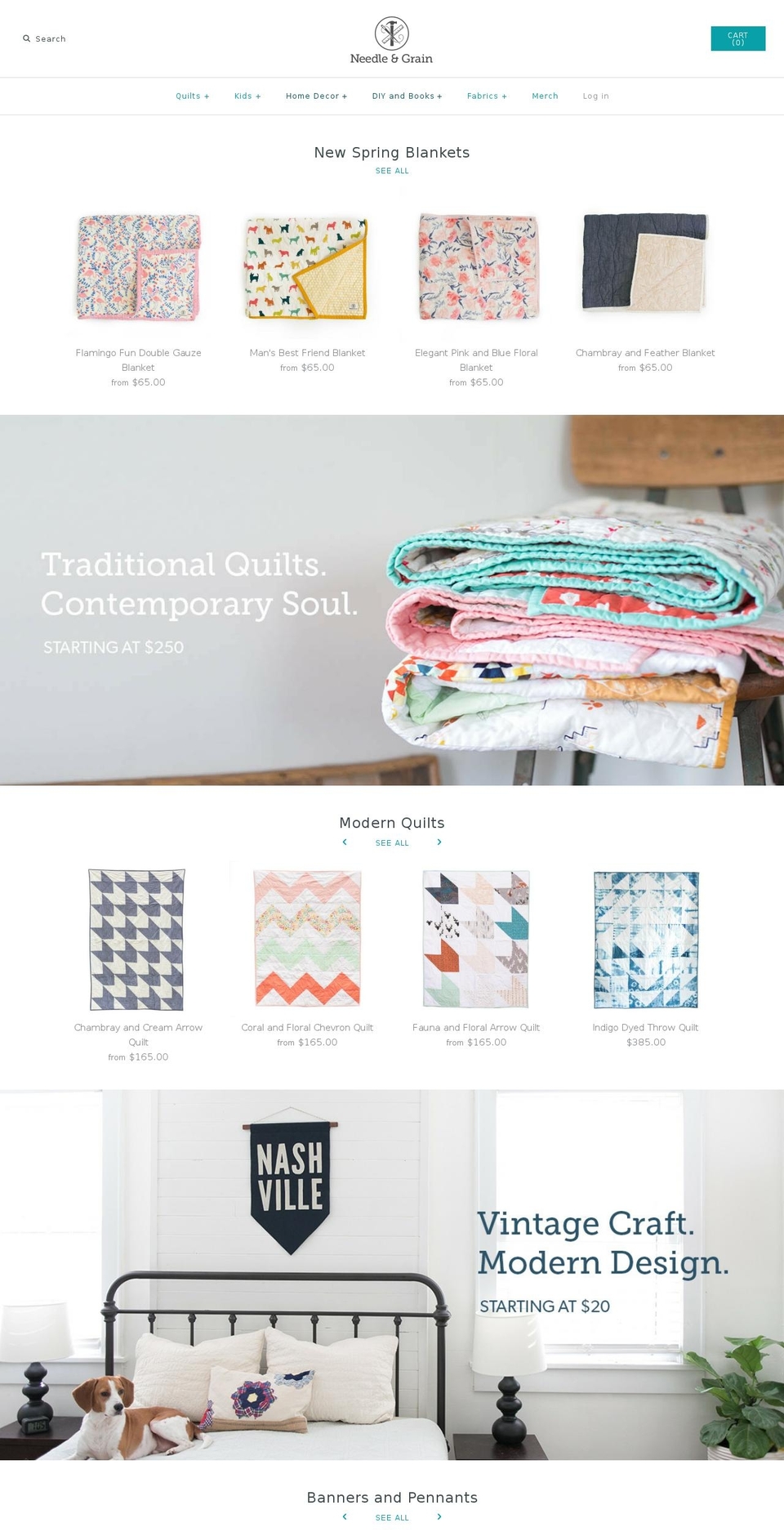 needleandgrain.com shopify website screenshot