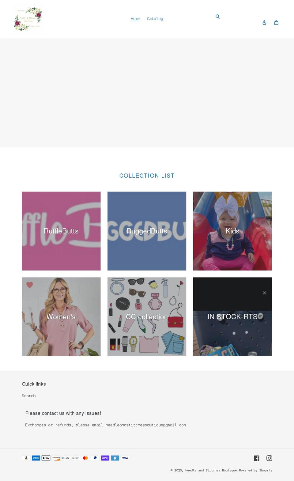 needleandstitchesboutique.com shopify website screenshot