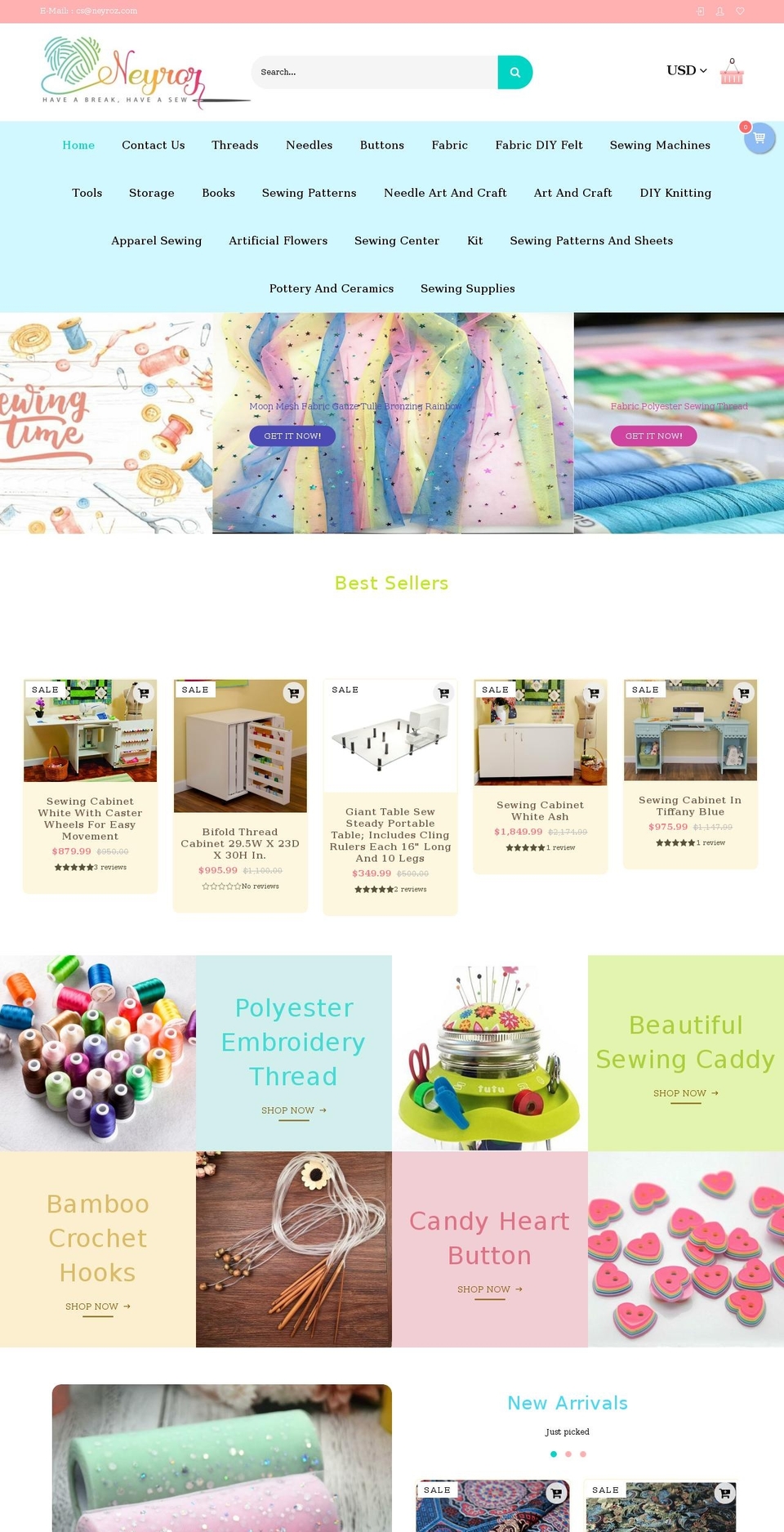 proshopify-4-2 Shopify theme site example needleandthreadshop.com