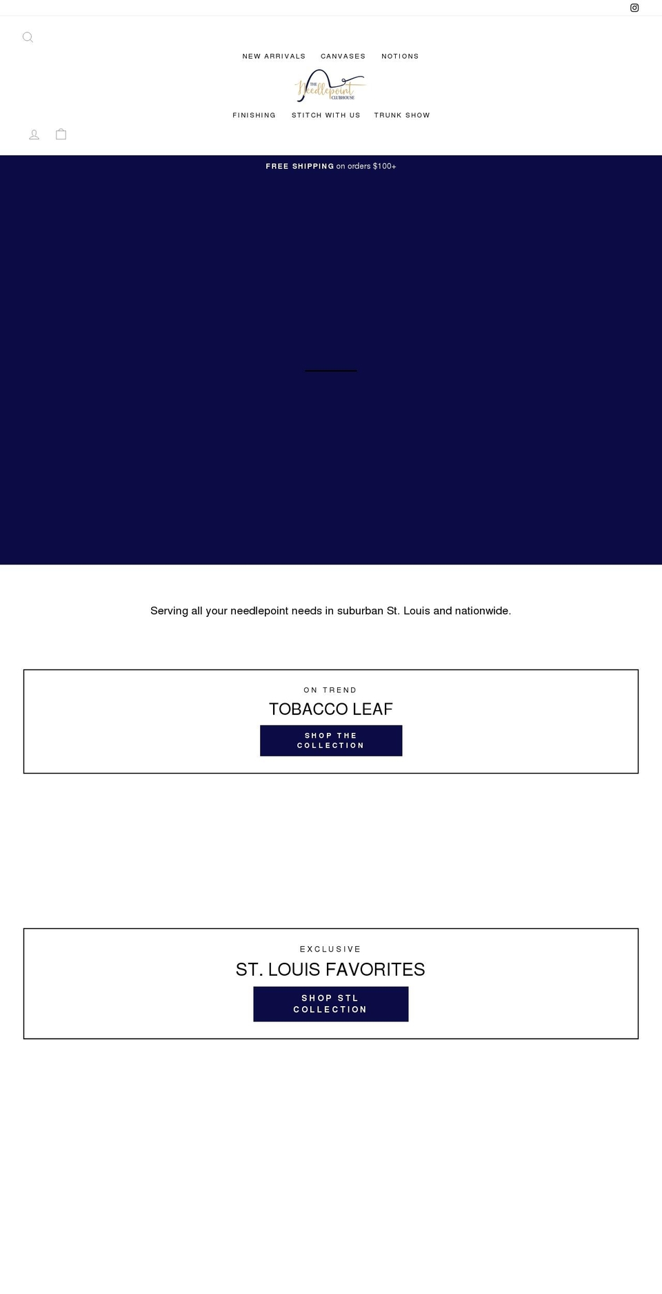 needlepointclubhouse.com shopify website screenshot