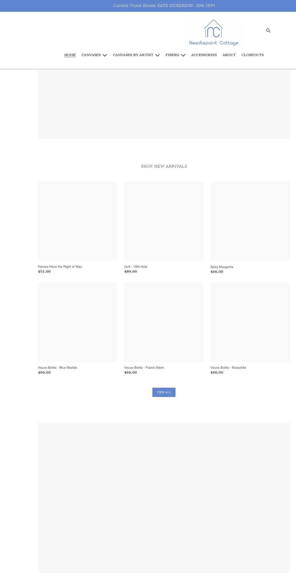 needlepointcottage.com shopify website screenshot