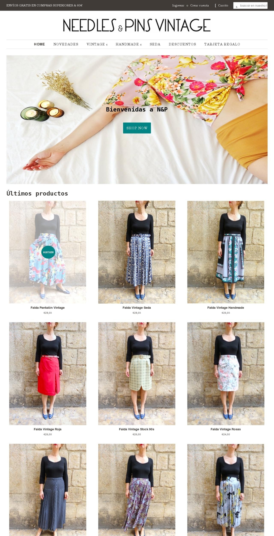 needlesandpinsvintage.com shopify website screenshot