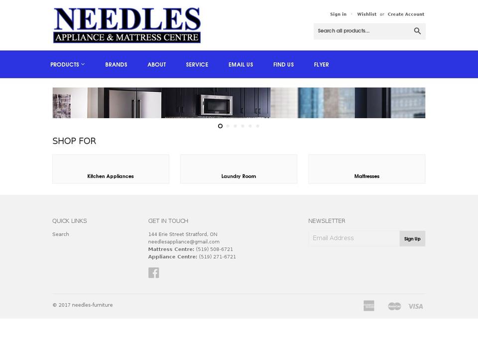 needlesstratford.co shopify website screenshot