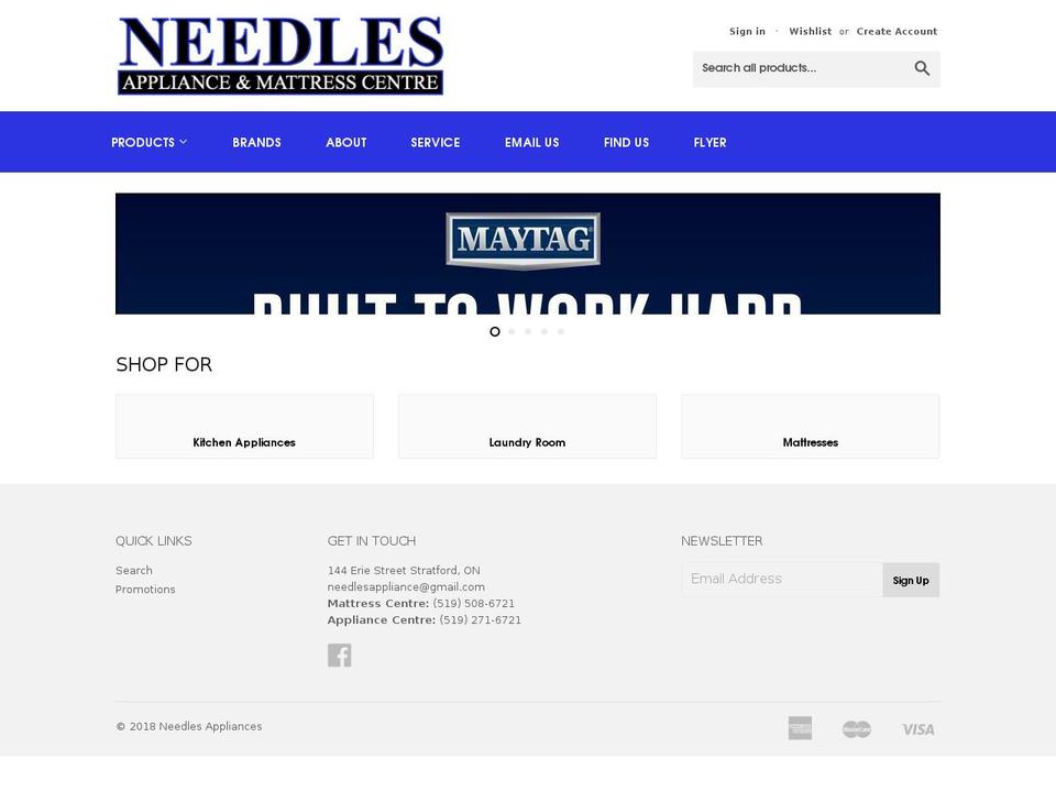 needlesstratford.com — Shopify storefront screenshot