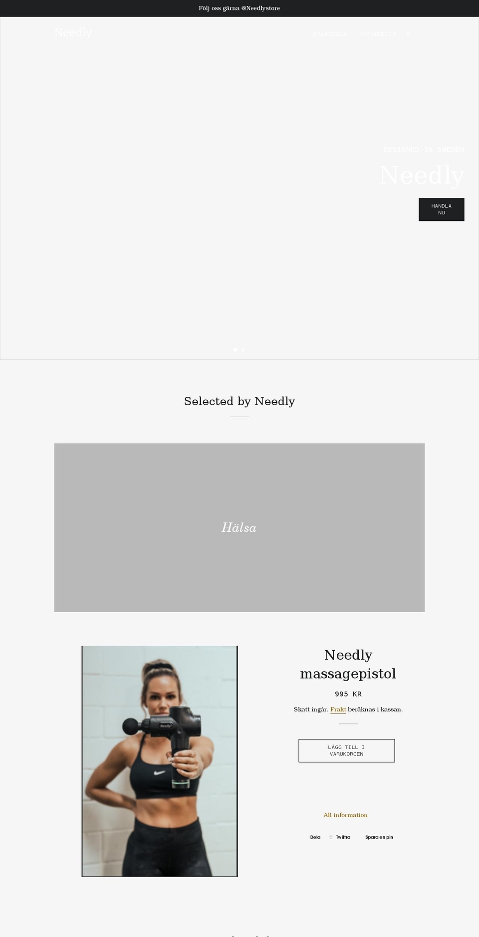 needly.se shopify website screenshot