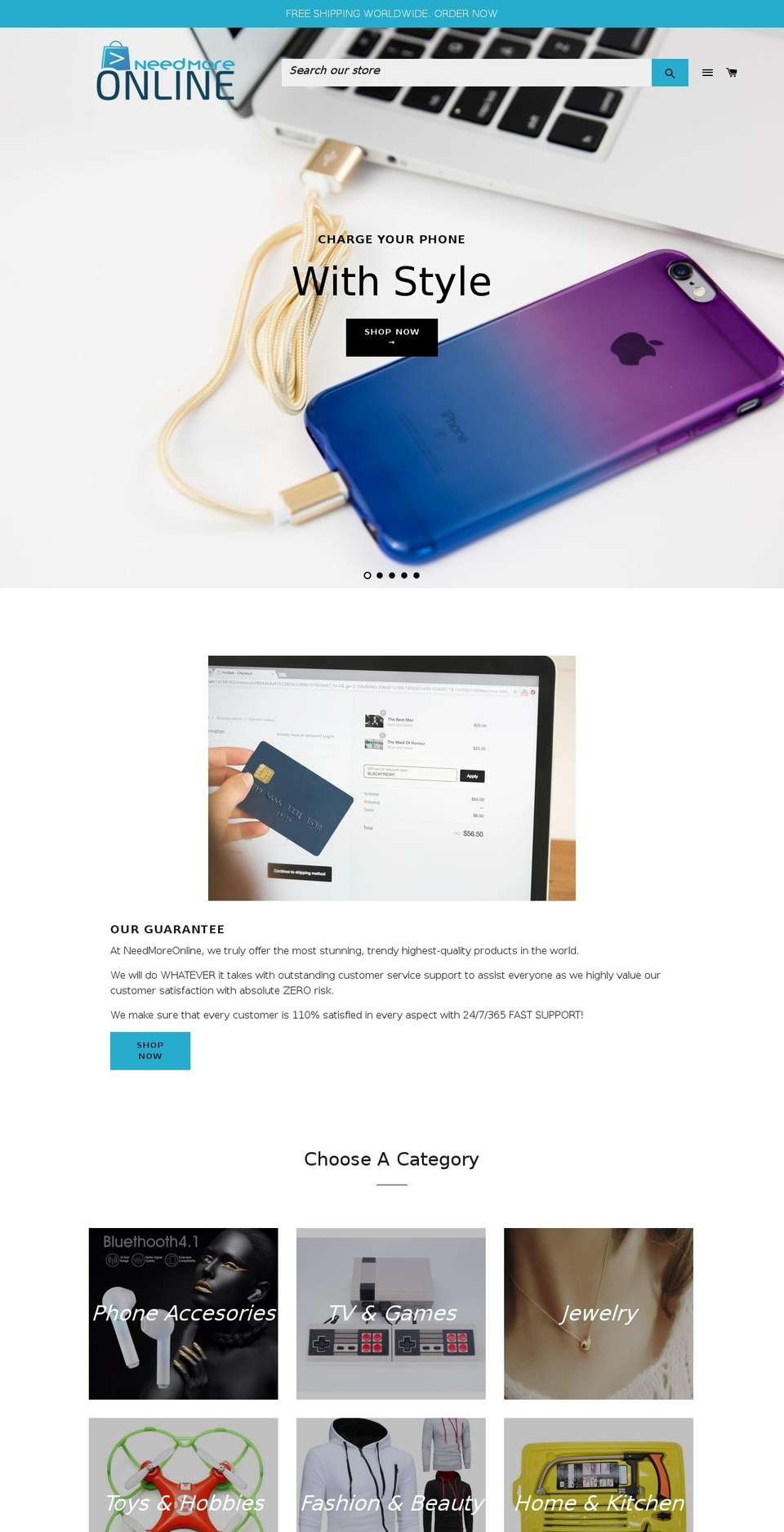 needmoreonline.com — Shopify storefront screenshot