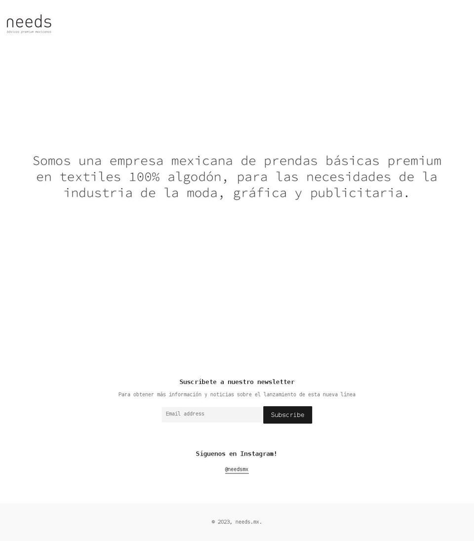 needsmexico.com shopify website screenshot