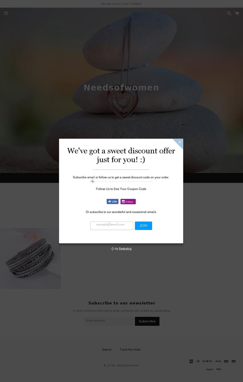 needsofwomen.com — Shopify storefront screenshot