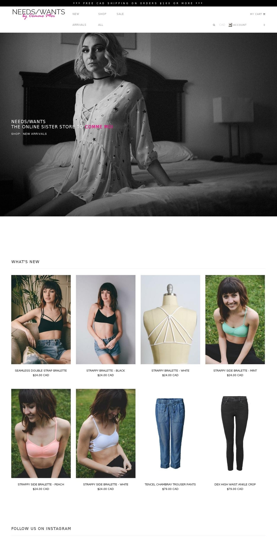 needswantsboutique.com shopify website screenshot