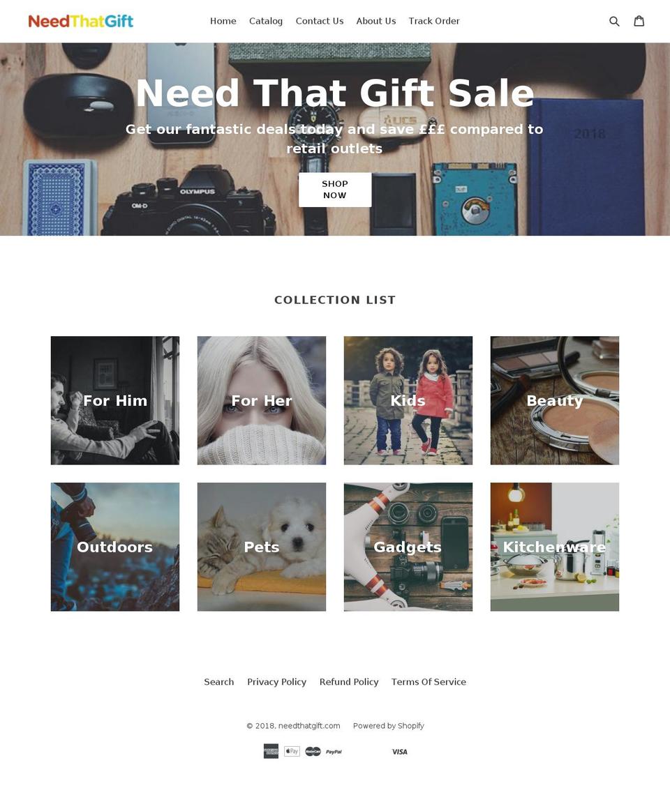 needthatgift.com — Shopify storefront screenshot