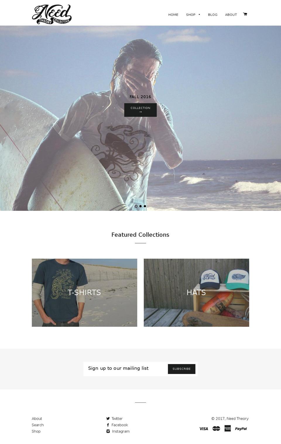 needtheory.com shopify website screenshot
