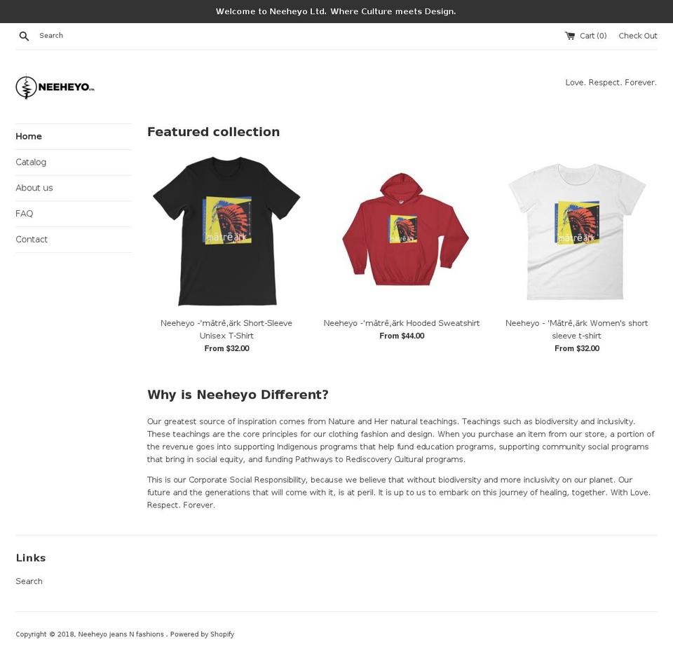 neeheyo.com — Shopify storefront screenshot