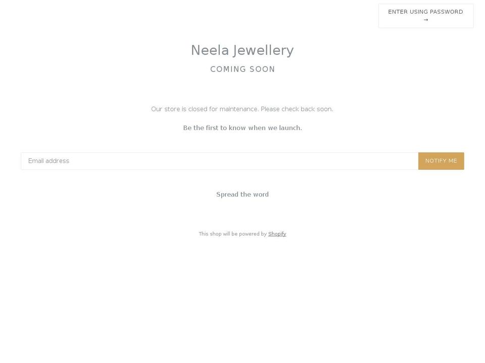 neelajewellery.com — Shopify storefront screenshot