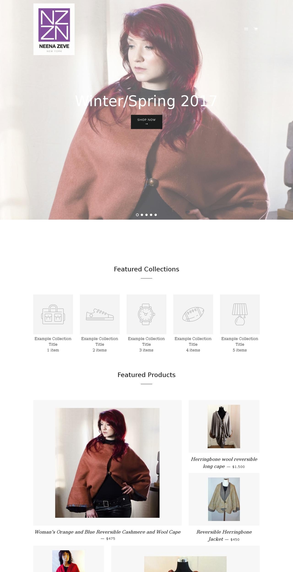 neenazeve.com shopify website screenshot